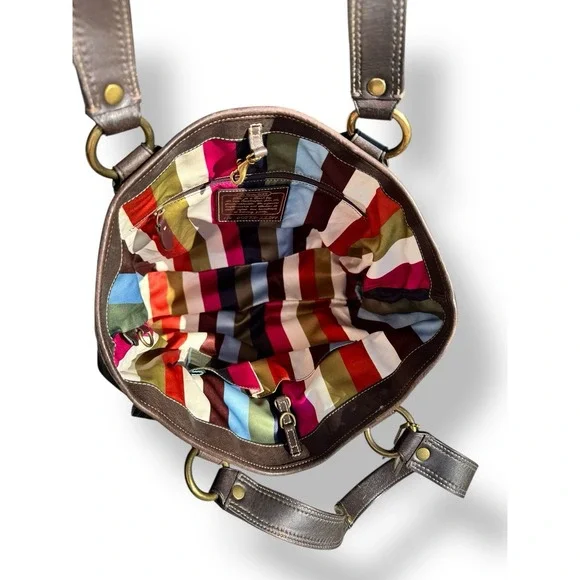 Vtg Coach Legacy Gigi Signature Turnlock Chocolate Brown Tote Bag Purse RARE Y2K - Picture 6 of 7